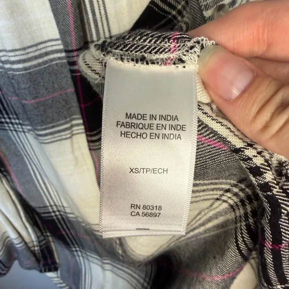 Lucky Brand Black and Pink Checkered Shirt - Picture 5 of 6